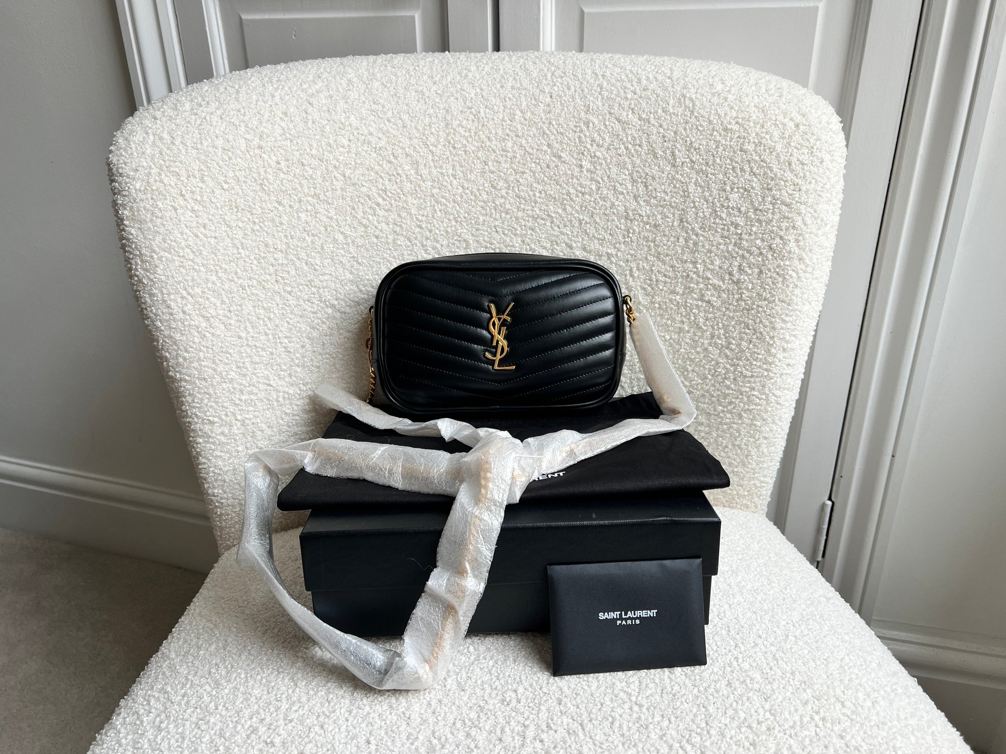 Yves Saint Laurent (YSL) Black Mini Lou Camera Bag (RRP £1185