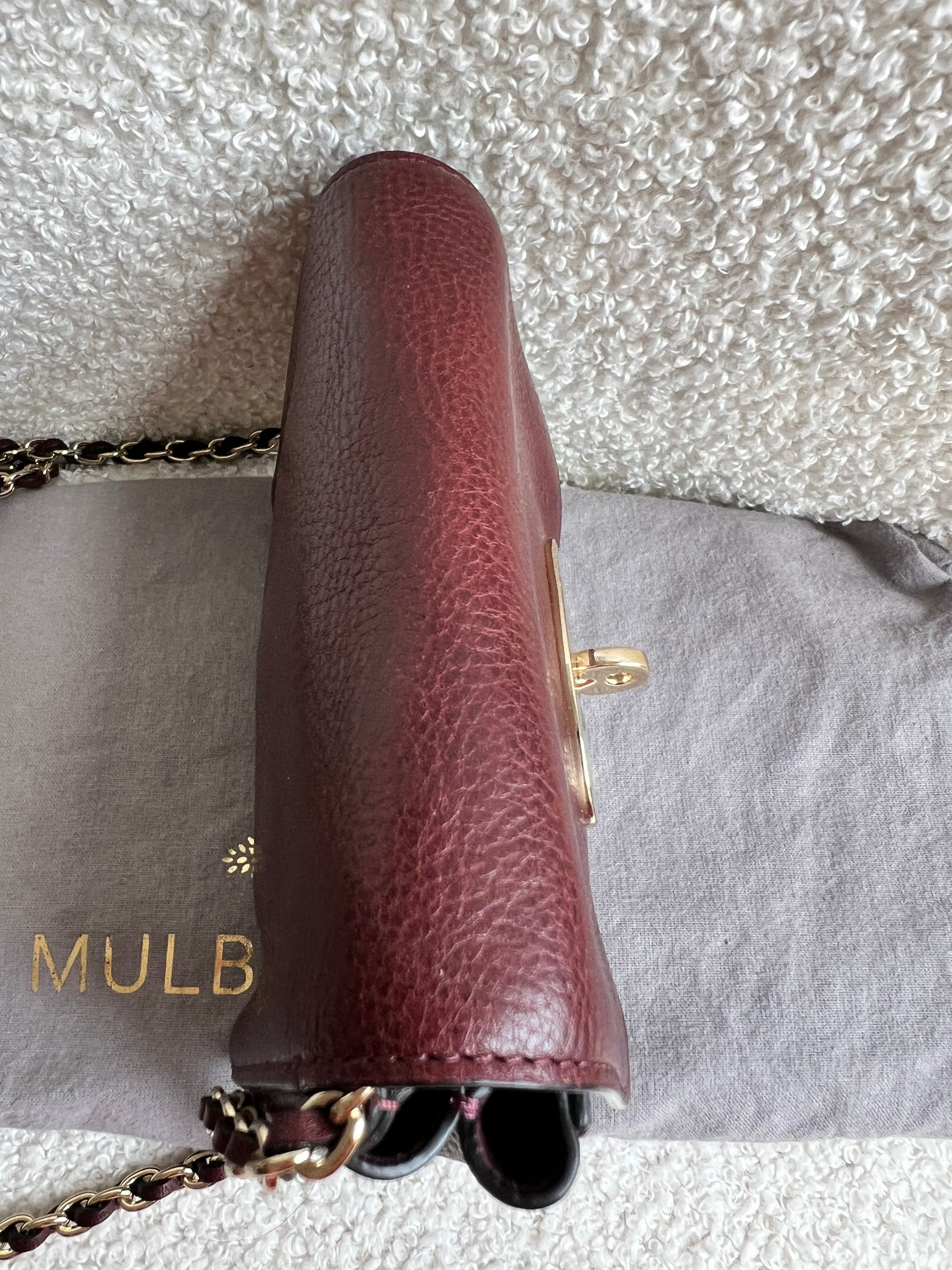 Mulberry Oxblood Mini Lily with Gold Hardware (RRP £495
