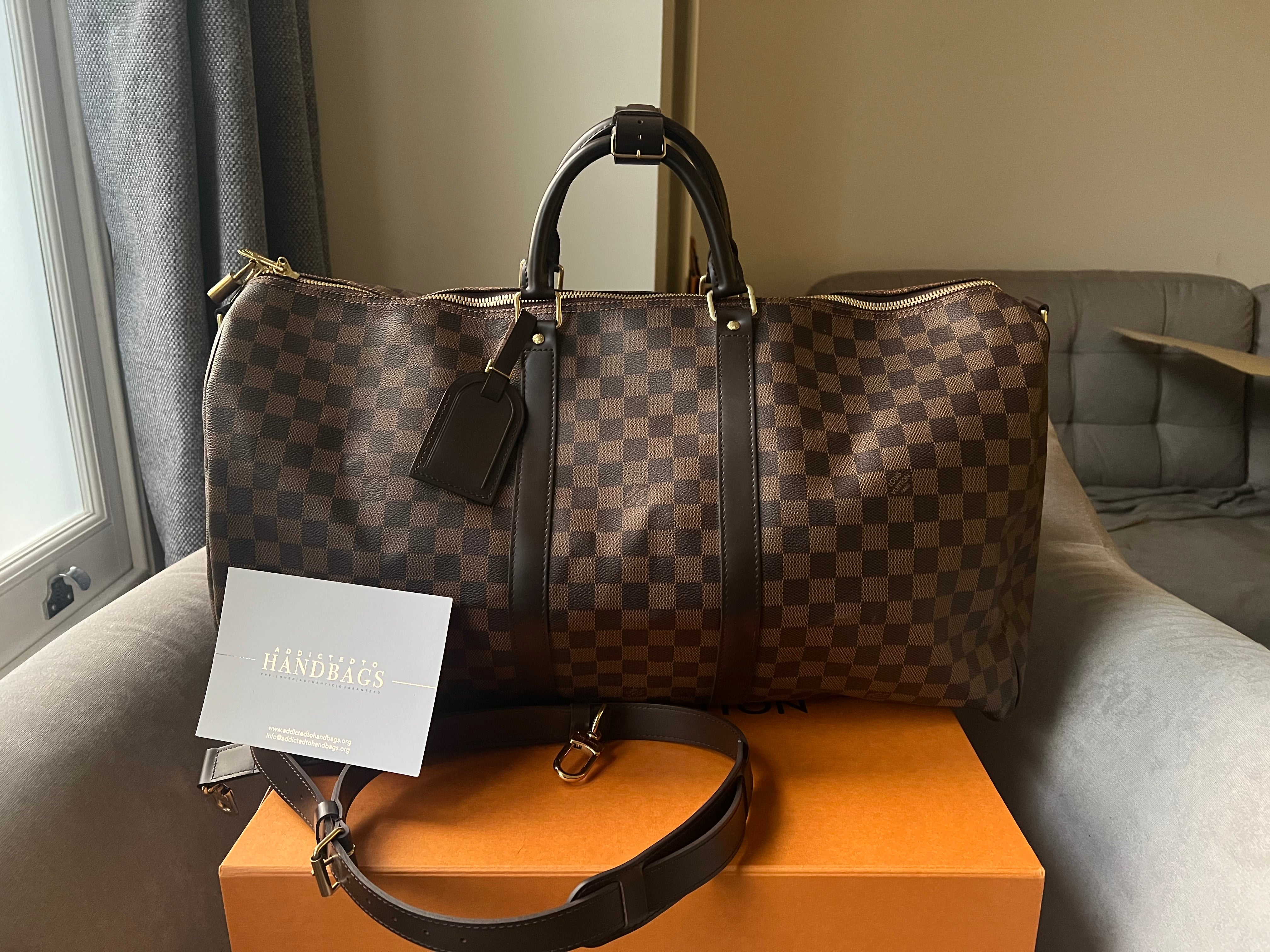 Louis Vuitton Keepall Bandoulière 55 Brown Damier Ebene