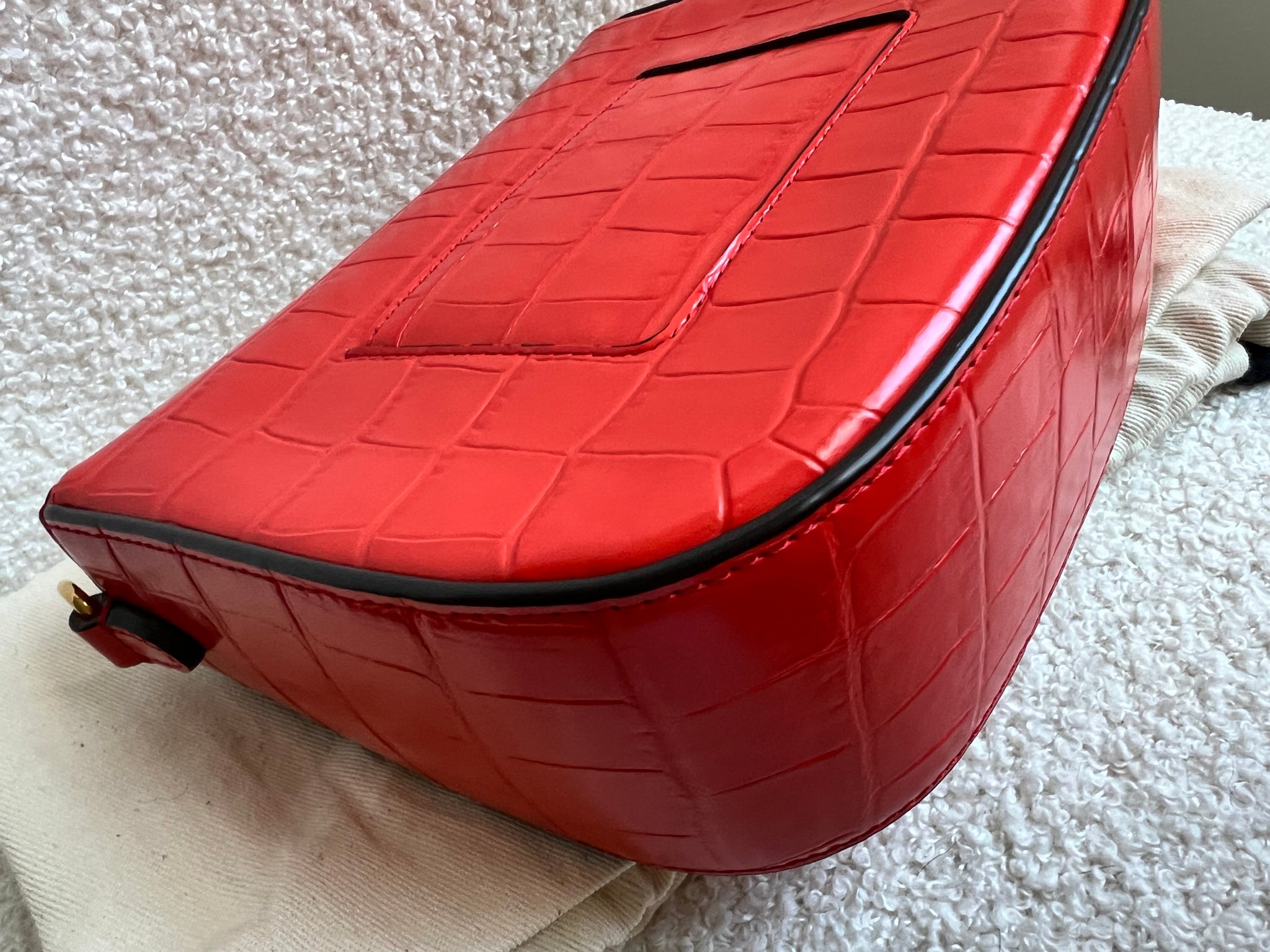 Mulberry Red Croc Small Darley Satchel (RRP £599) – Addicted to