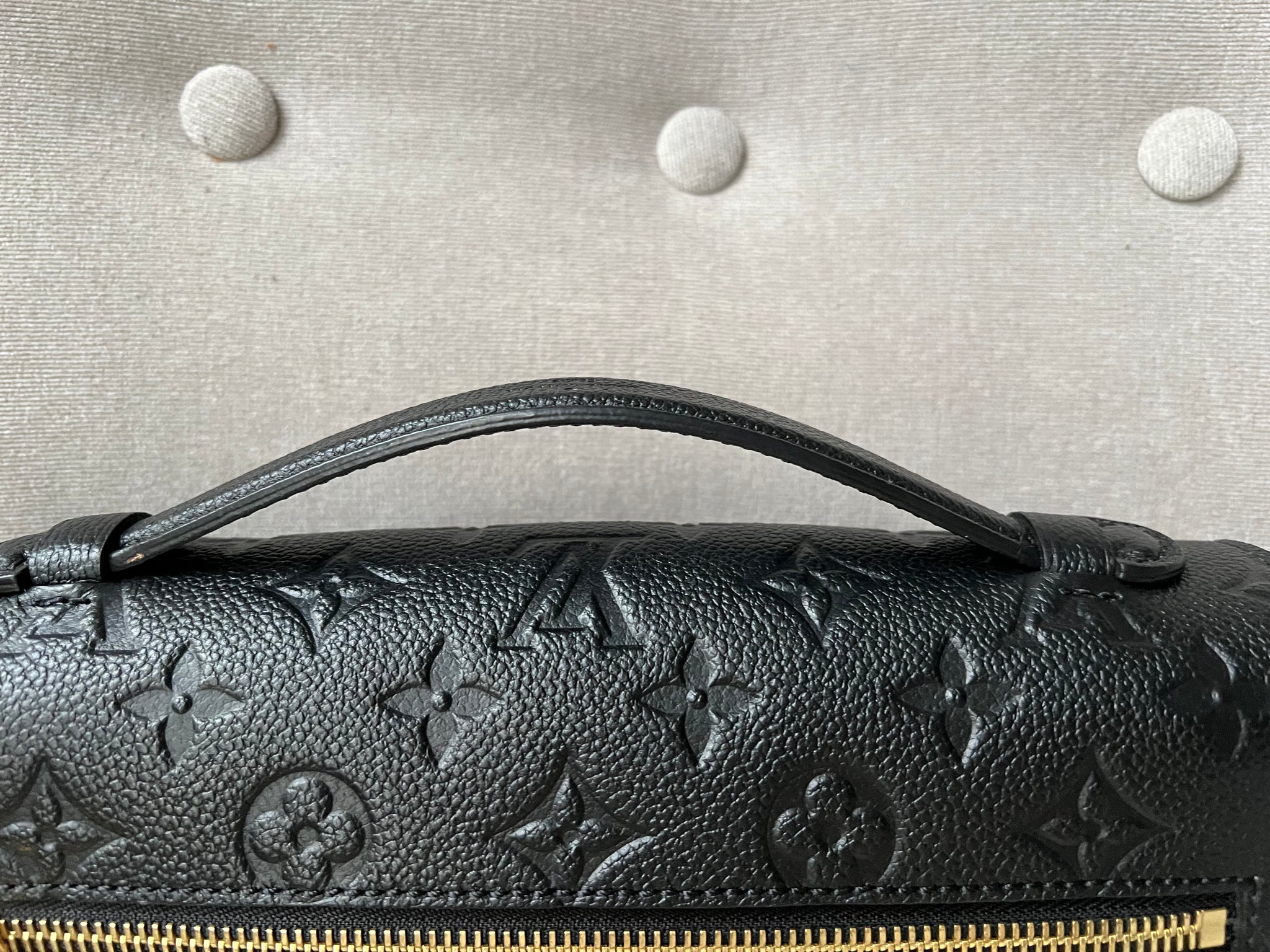 Pochette metis black leather sale
