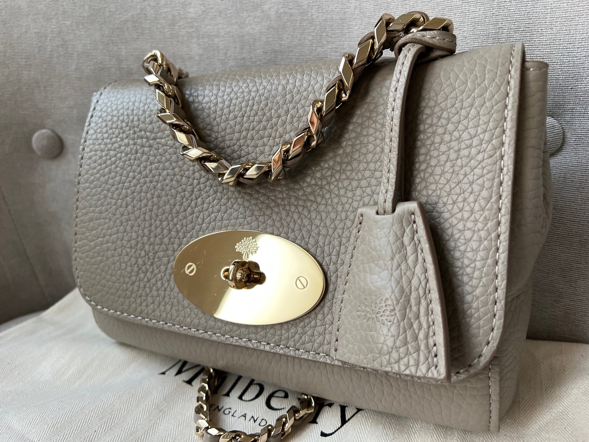 Mulberry Solid Grey Regular Top Handle Lily RRP 1095 Addicted to Handbags