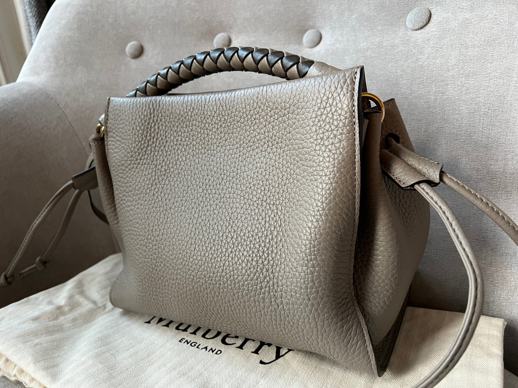 Grey mulberry bag shop