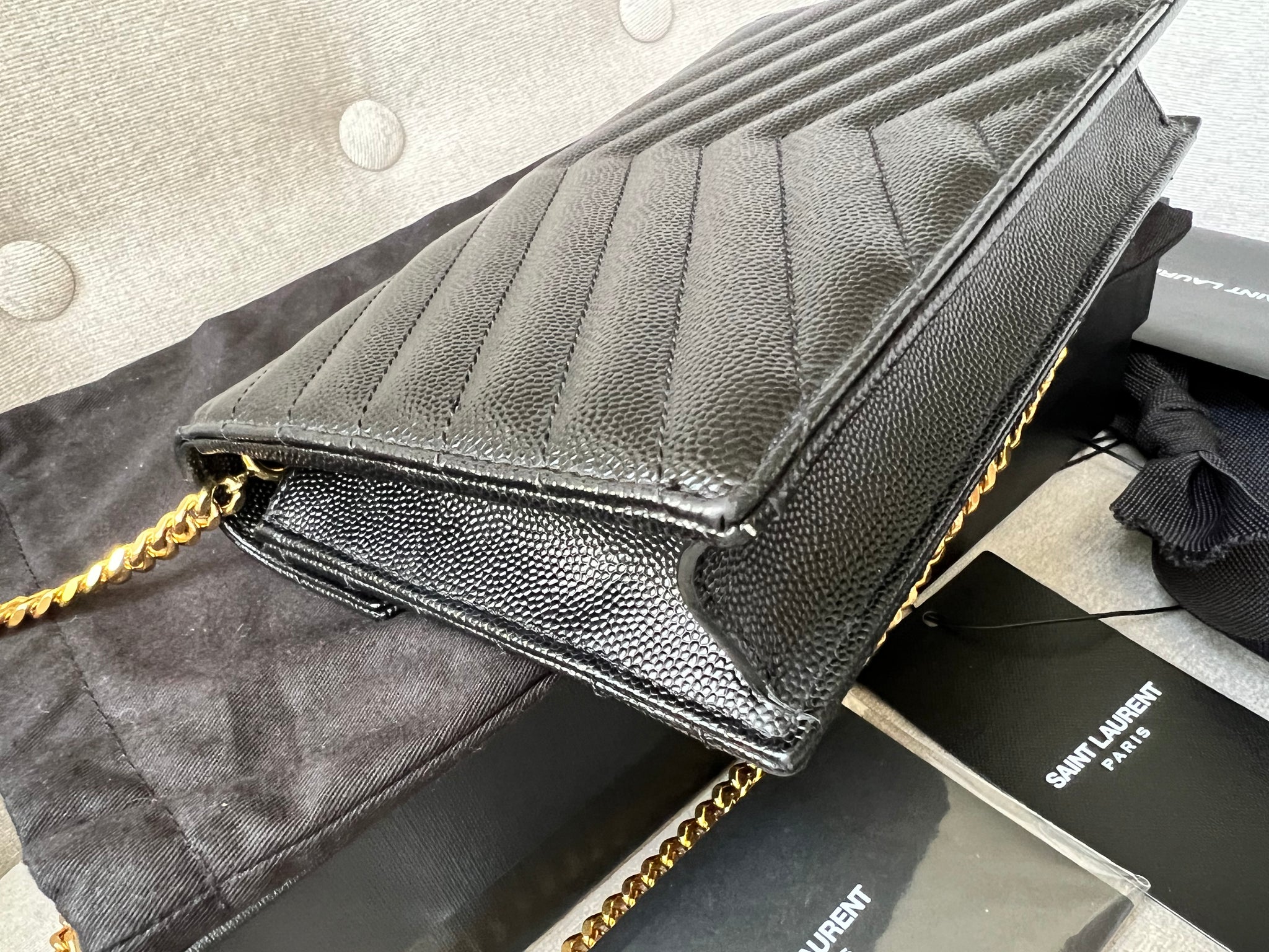 ysl bags wallet on chain