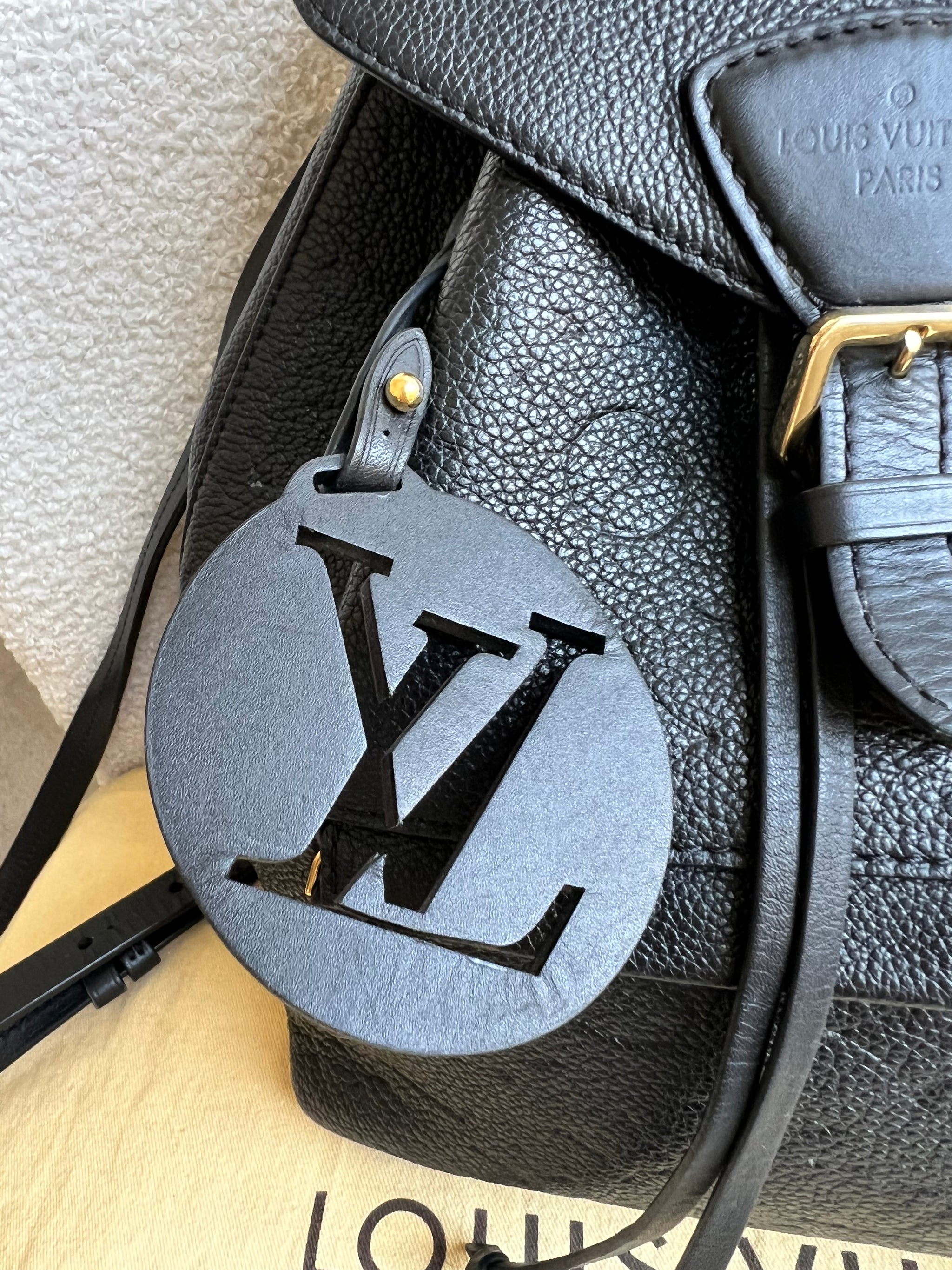 Louis Vuitton Montsouris Backpack Black Empreinte – Addicted to Handbags