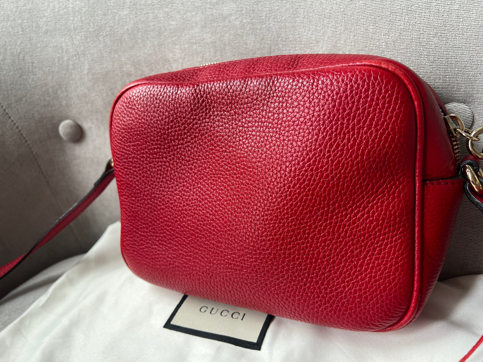 Gucci red soho bag discount