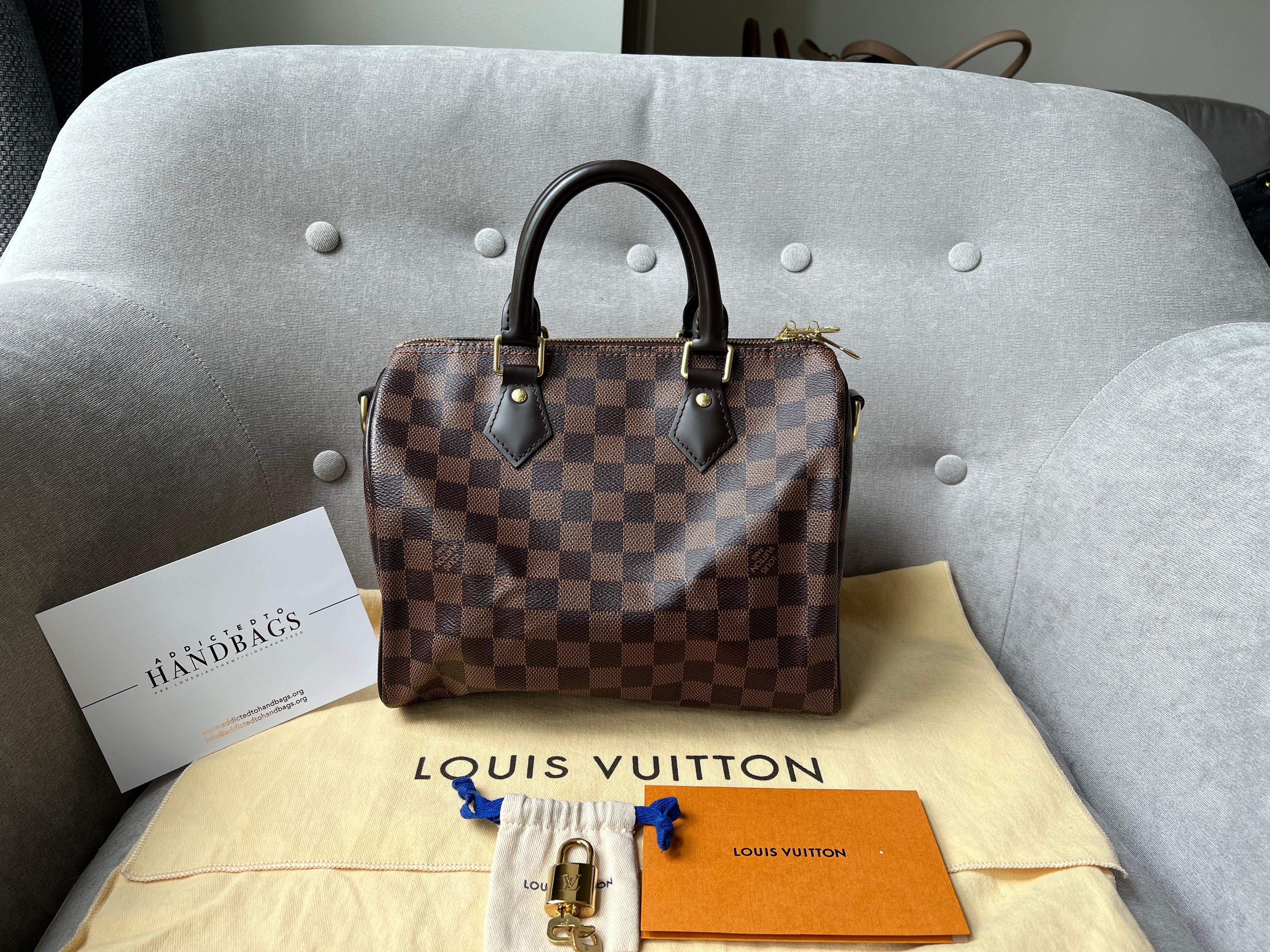Louis Vuitton Speedy 25 Bandouliere (strap missing) Damier Ebene