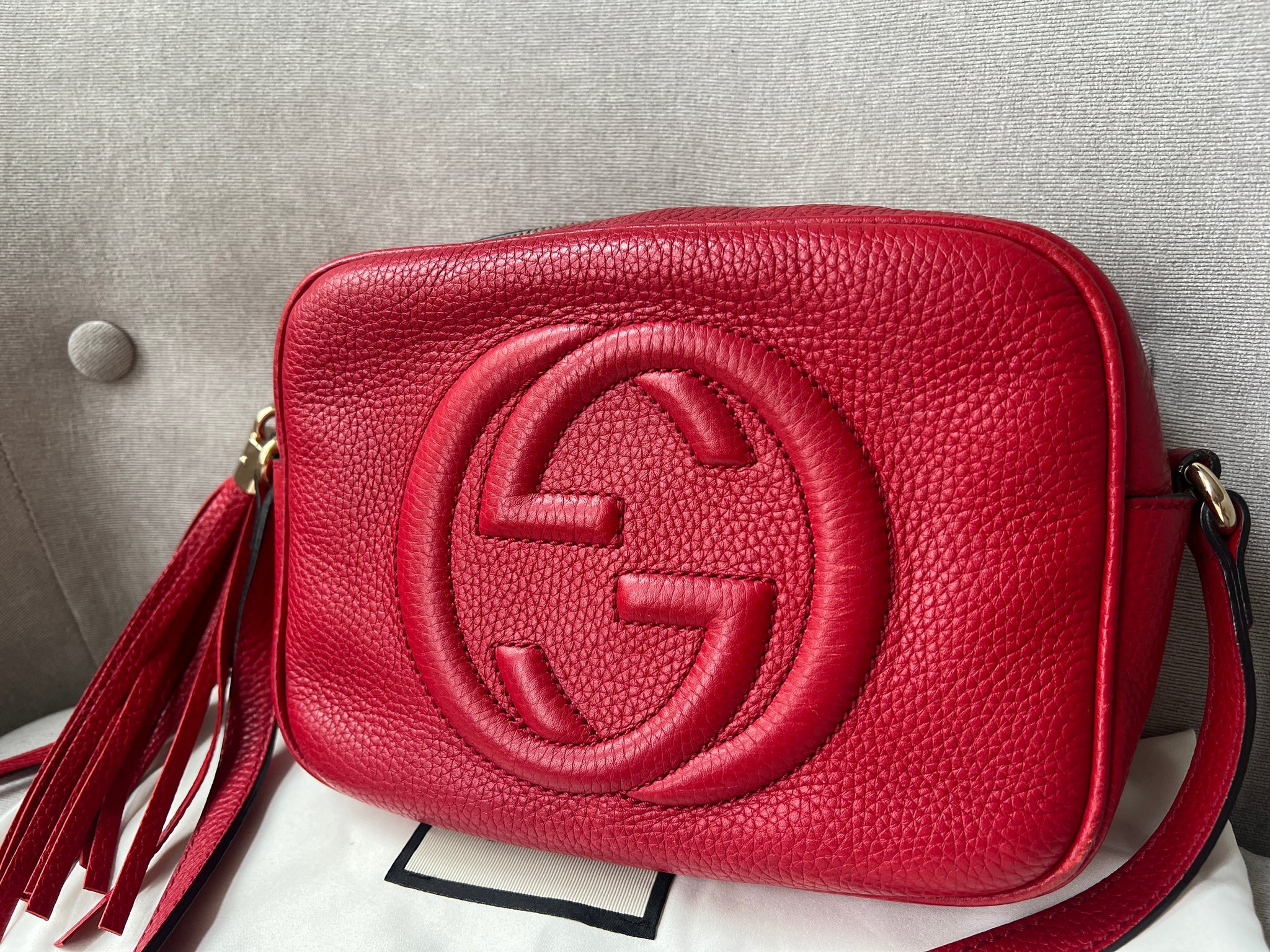 Gucci Red Soho Disco RRP 1050 Addicted to Handbags