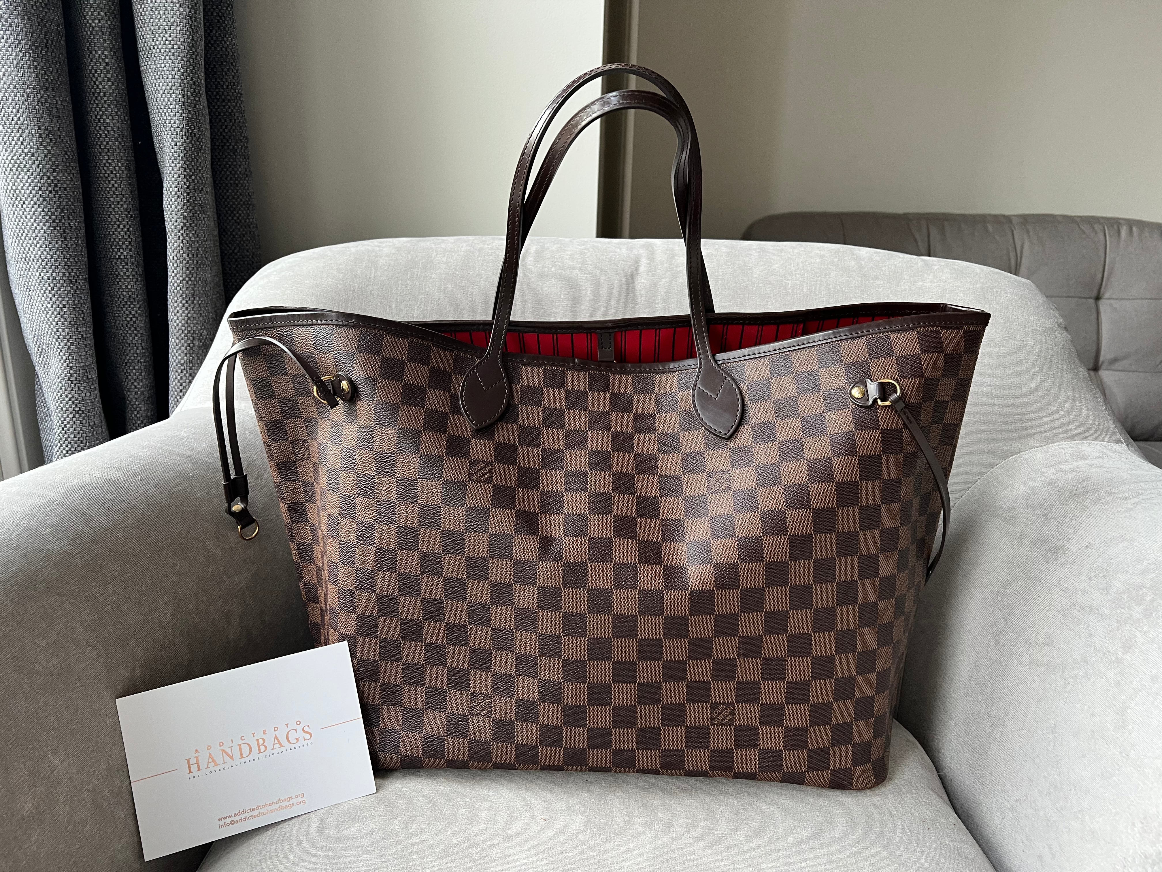 Louis Vuitton Neverfull GM Damier Ebene Cherry Interior (RRP £1,450) –  Addicted to Handbags