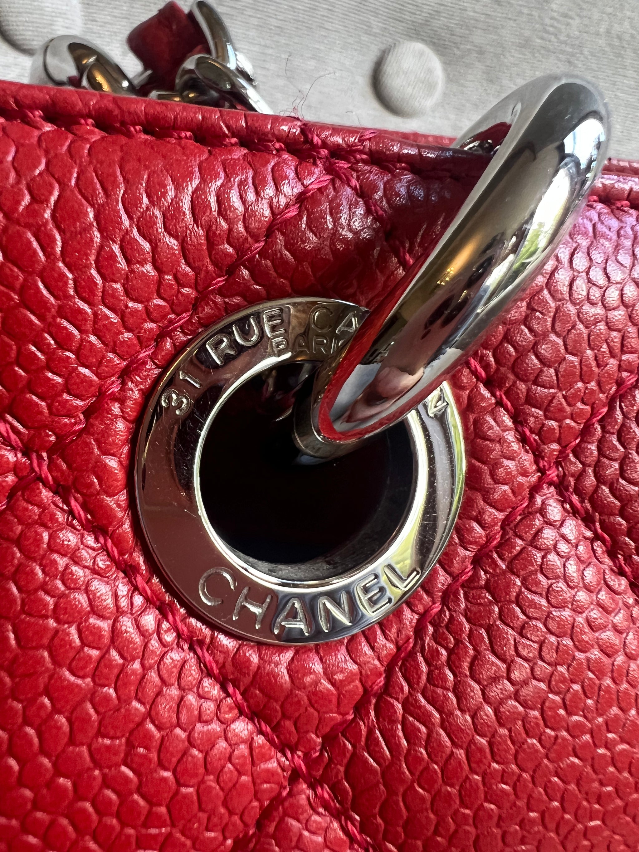 Chanel Red Caviar Grand Shopper Tote GST Addicted to Handbags