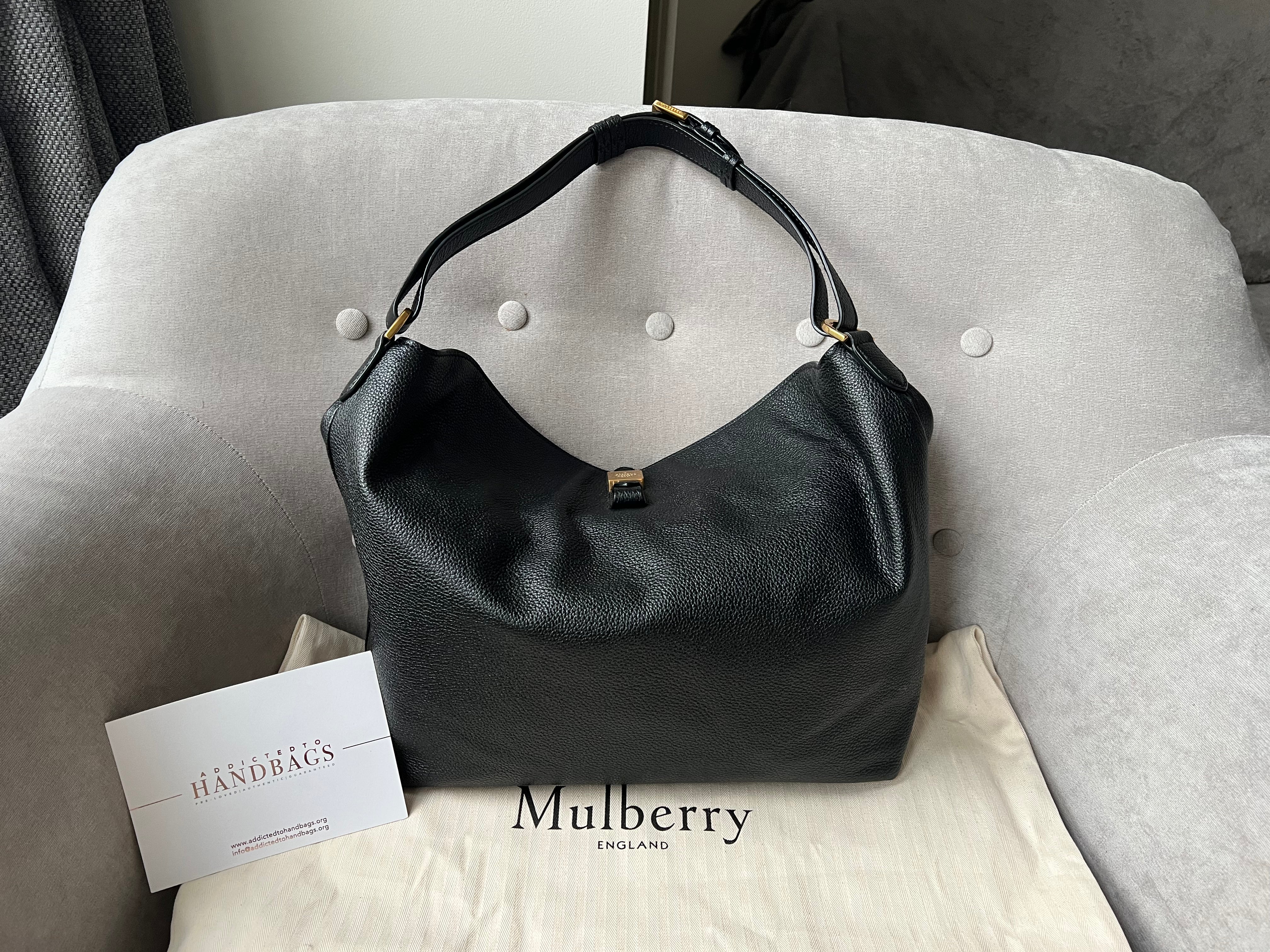 kæmpe stor Isaac Forestående Mulberry Black Tessie Hobo (RRP £695) – Addicted to Handbags
