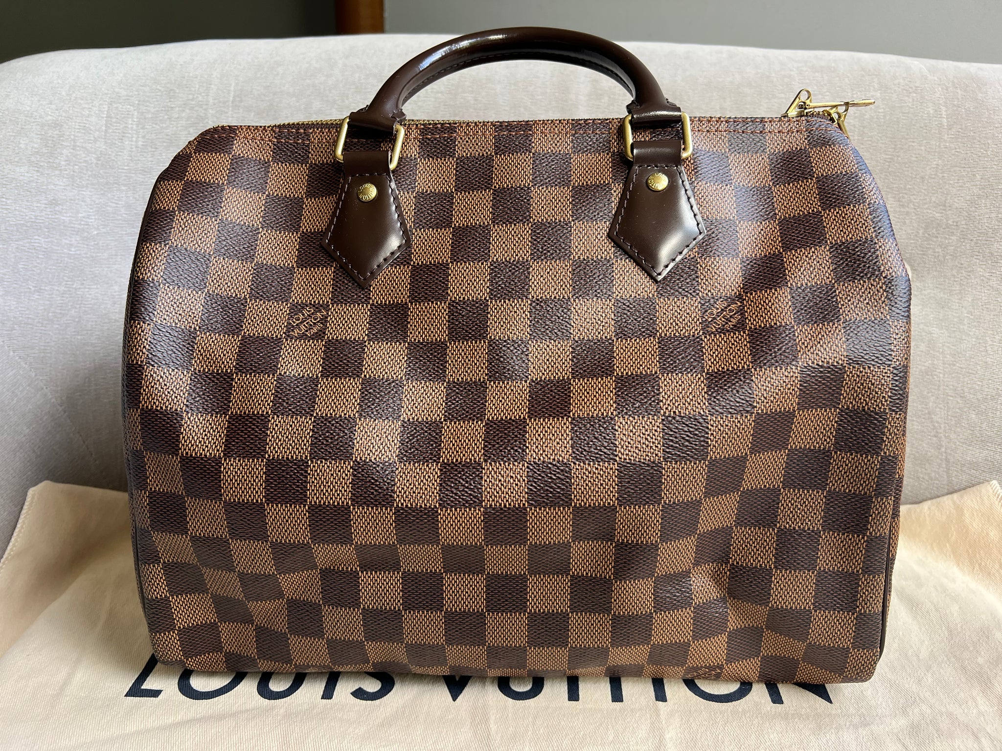 Louis Vuitton Speedy Bandouliere 30 Damier Ebene RRP 1470 Addicted to Handbags