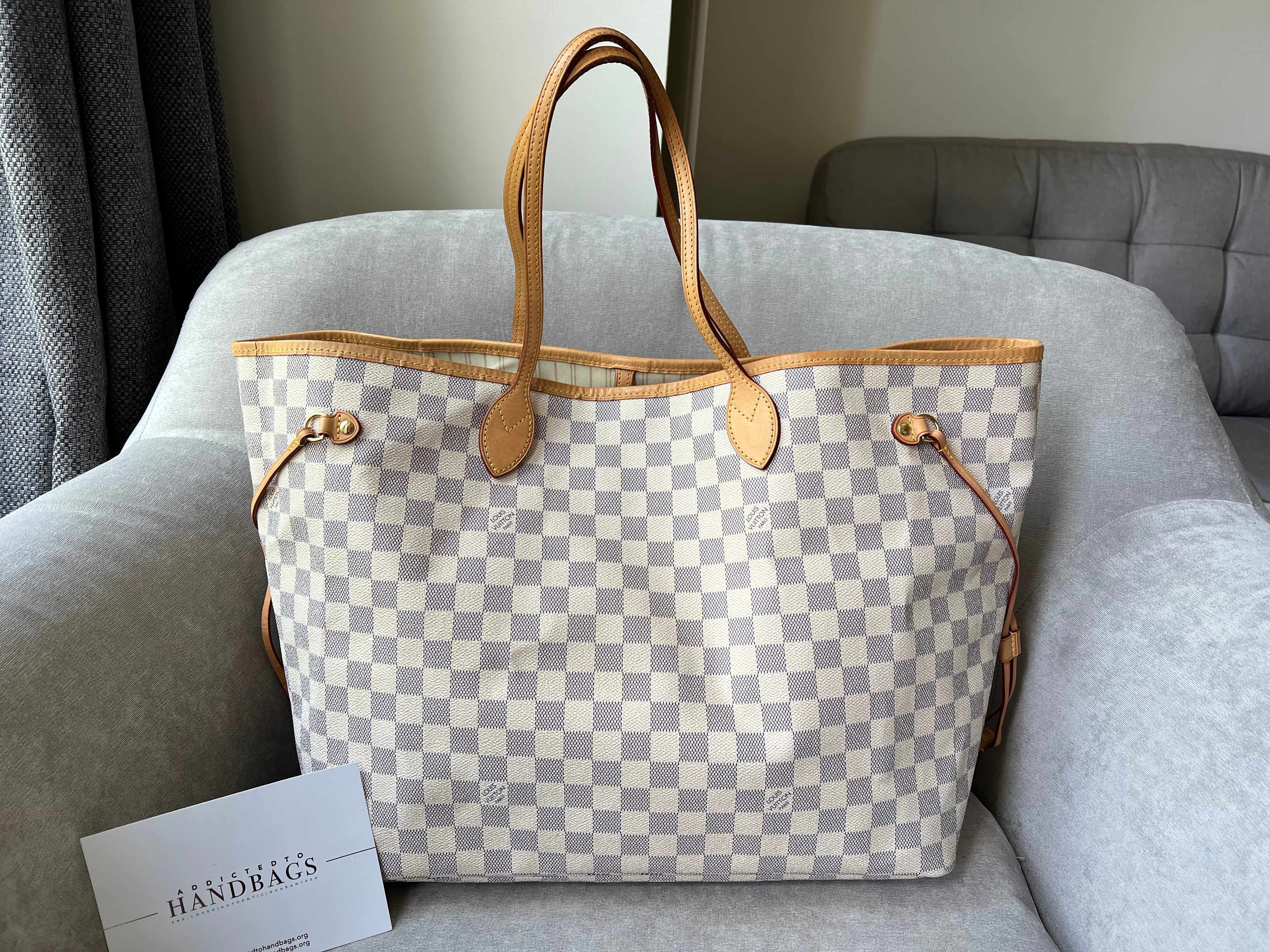 Louis Vuitton Neverfull GM Damier Azur (RRP £1,450) – Addicted to Handbags