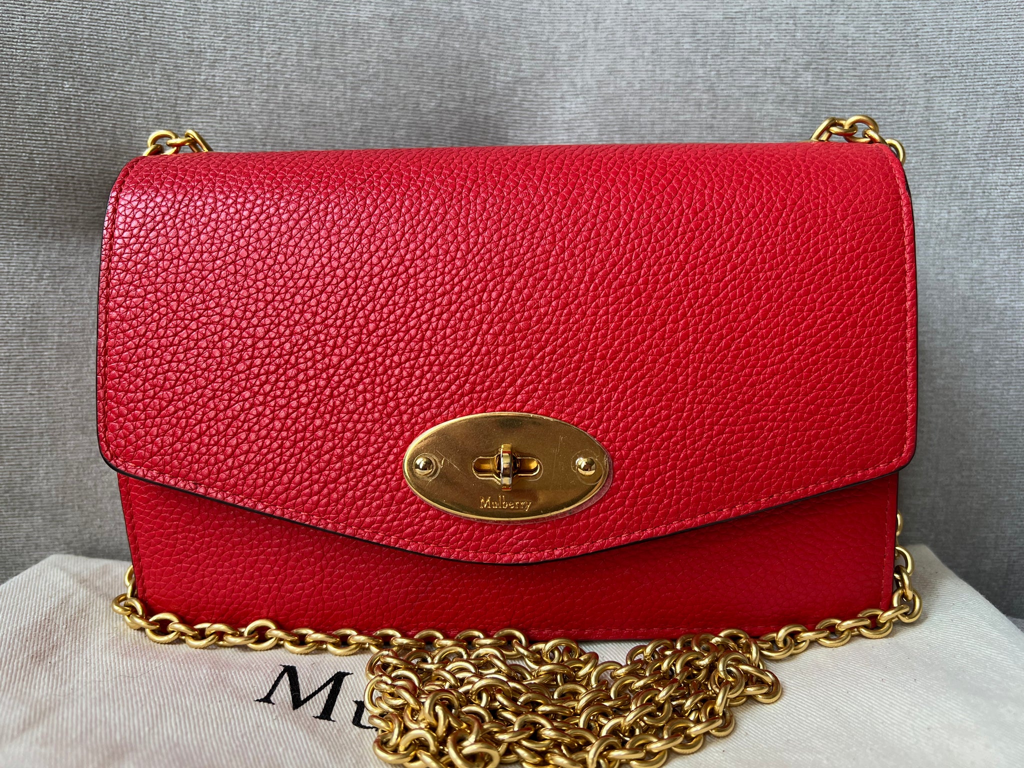 Mulberry Lipstick Red Small Darley Shoulder Bag RRP 695 Addicted to Handbags