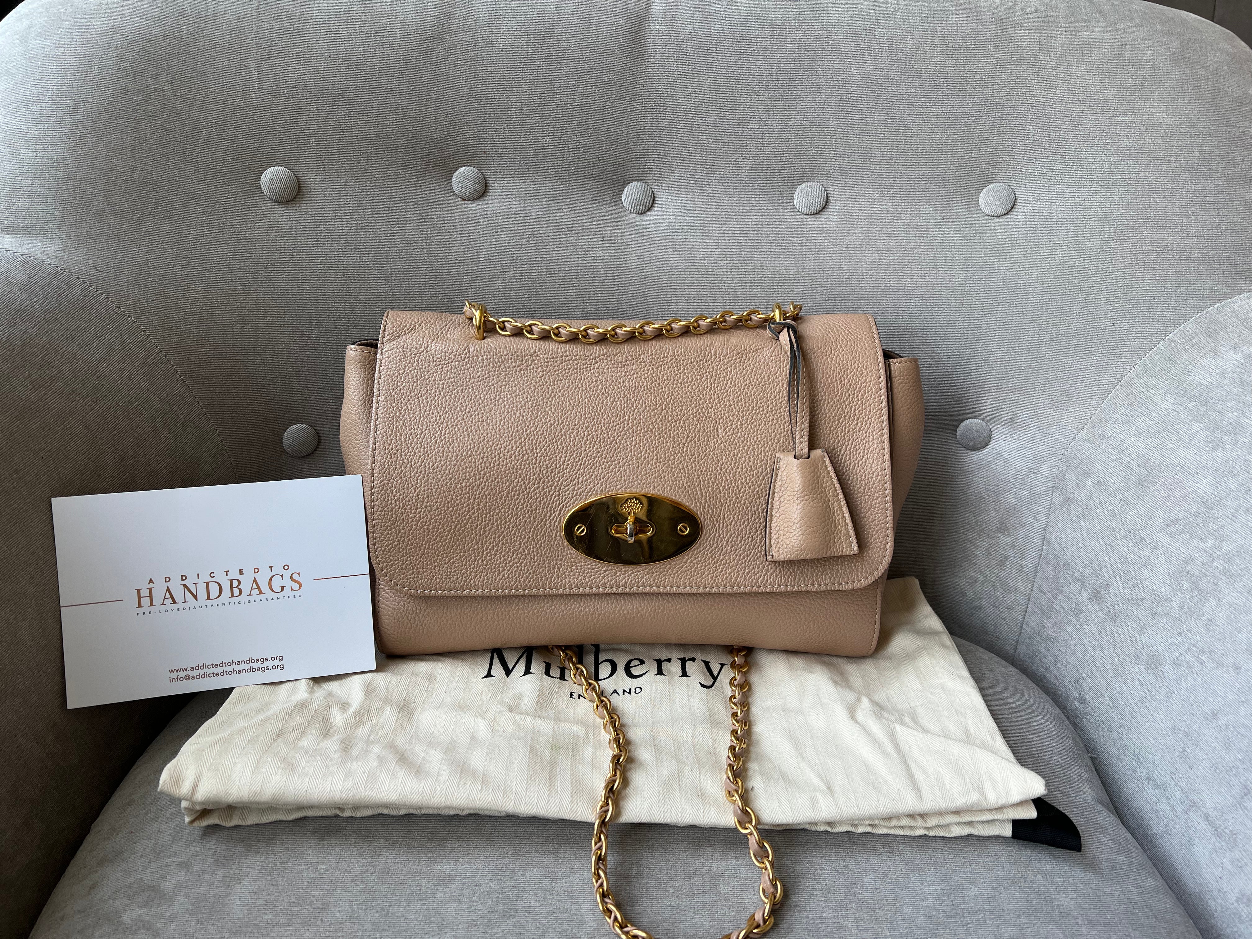 Mulberry Rosewater Medium Lily with Gold Hardware RRP 995