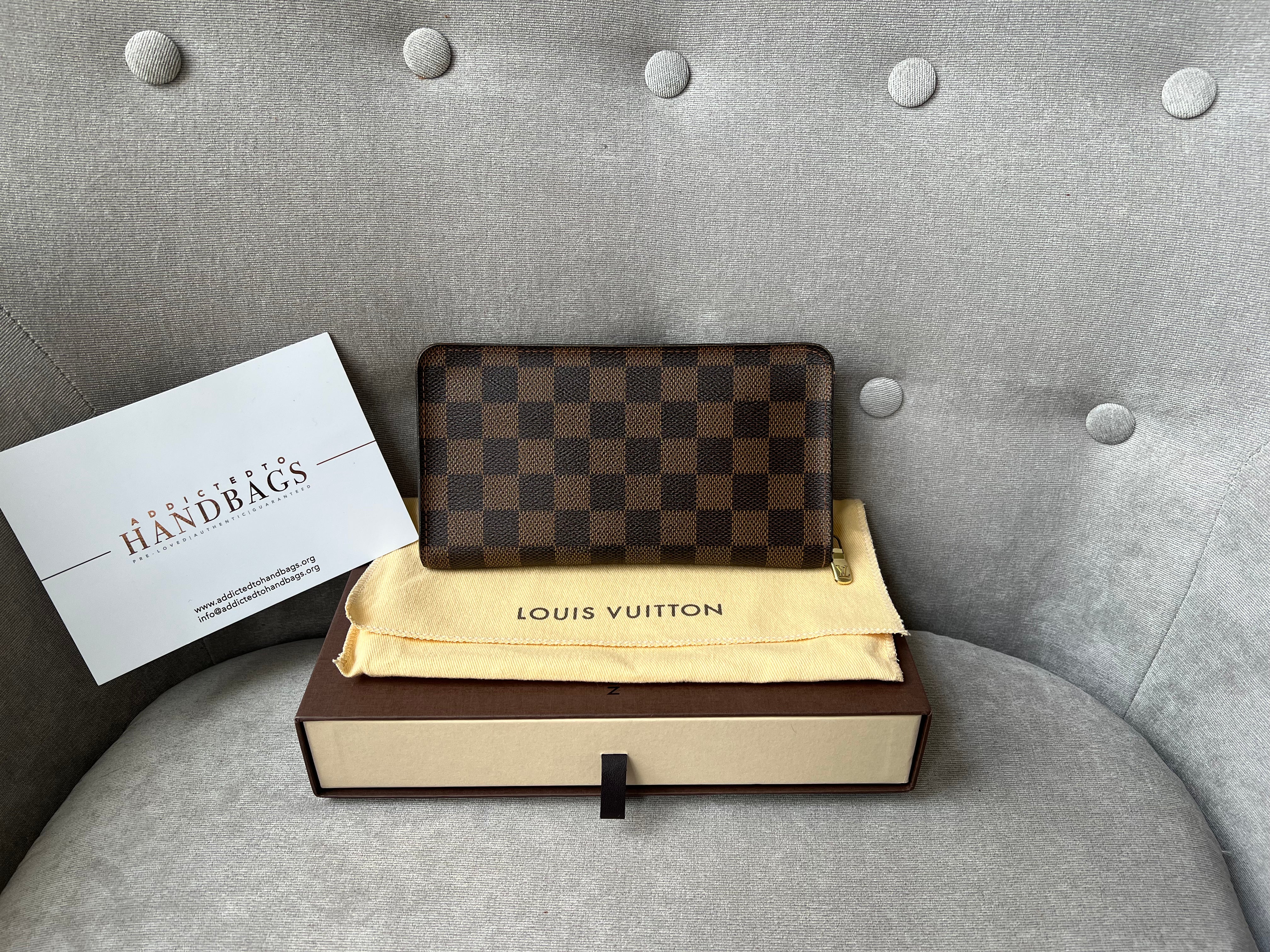Louis Vuitton Wallet Compact Zippy Damier Ebene Coin Purse in Box Vintage