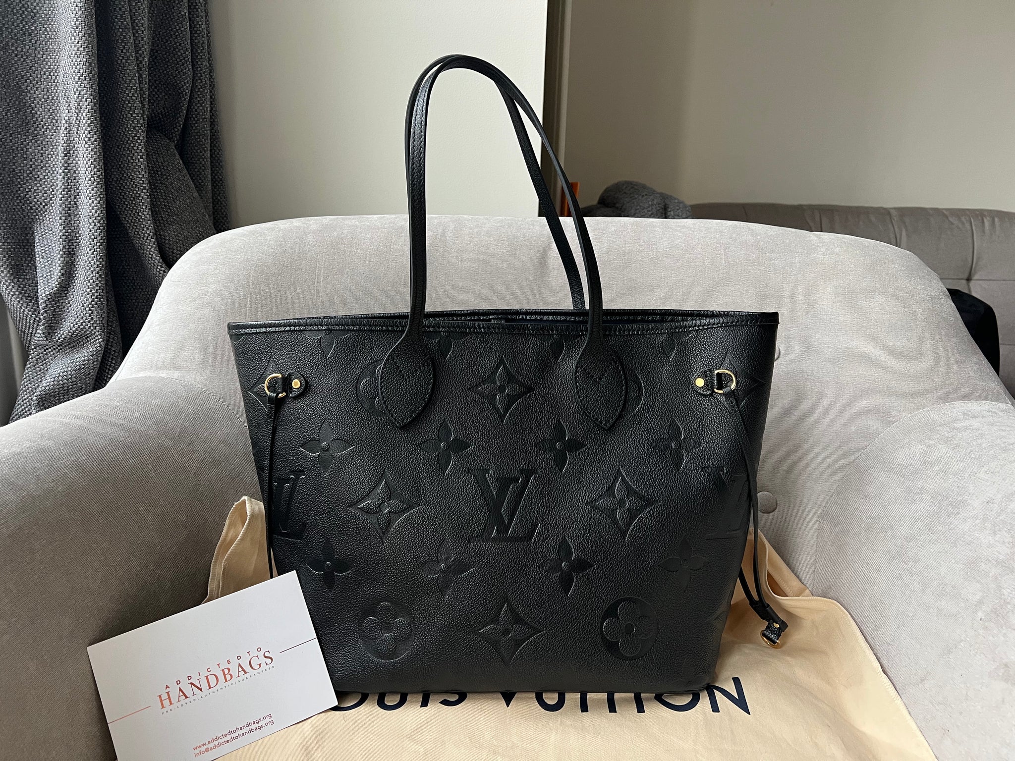 Louis Vuitton Neverfull MM Black Empreinte RRP 1 940