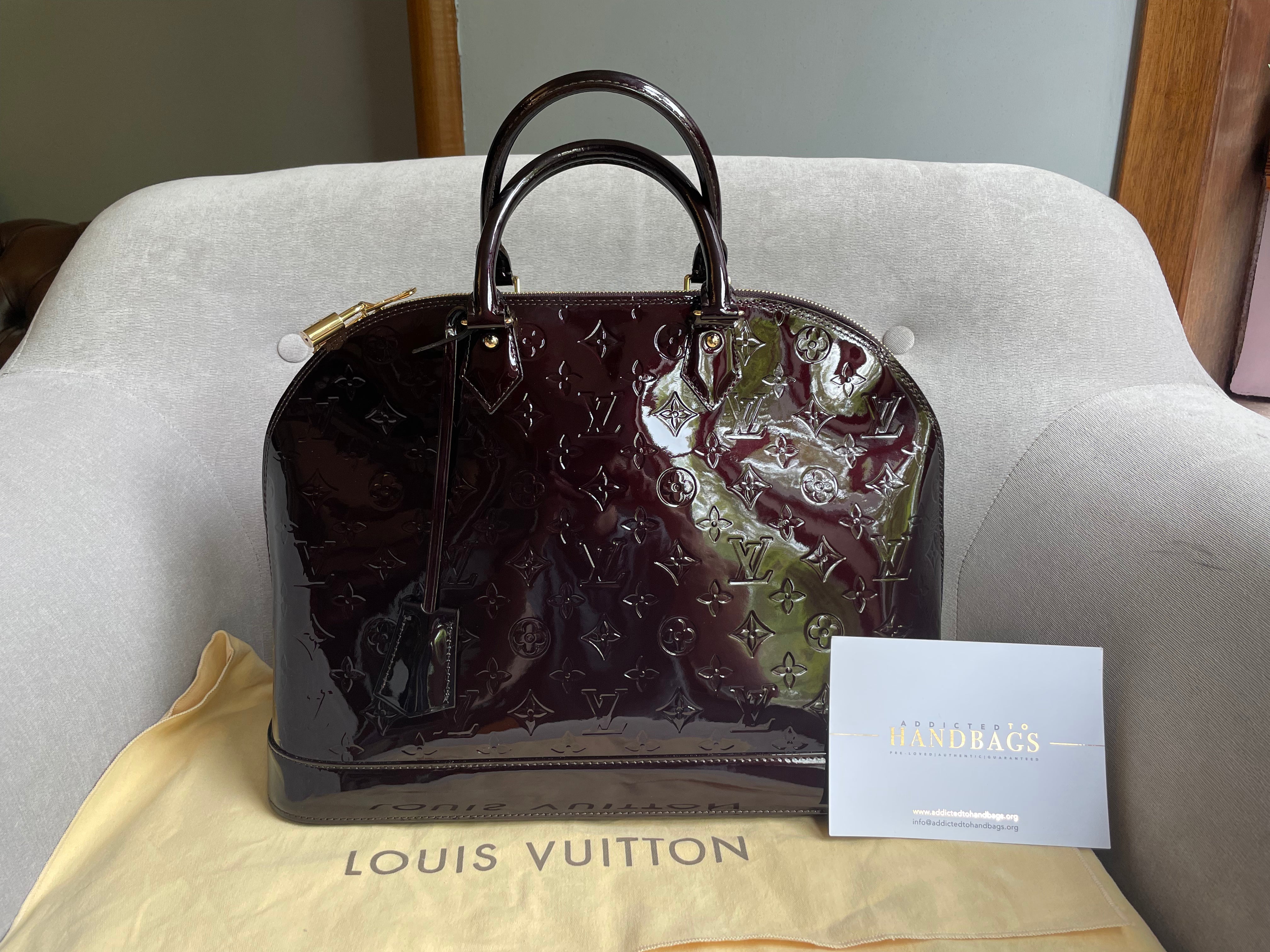 Louis Vuitton Alma PM Amarante Monogram Vernis Bag