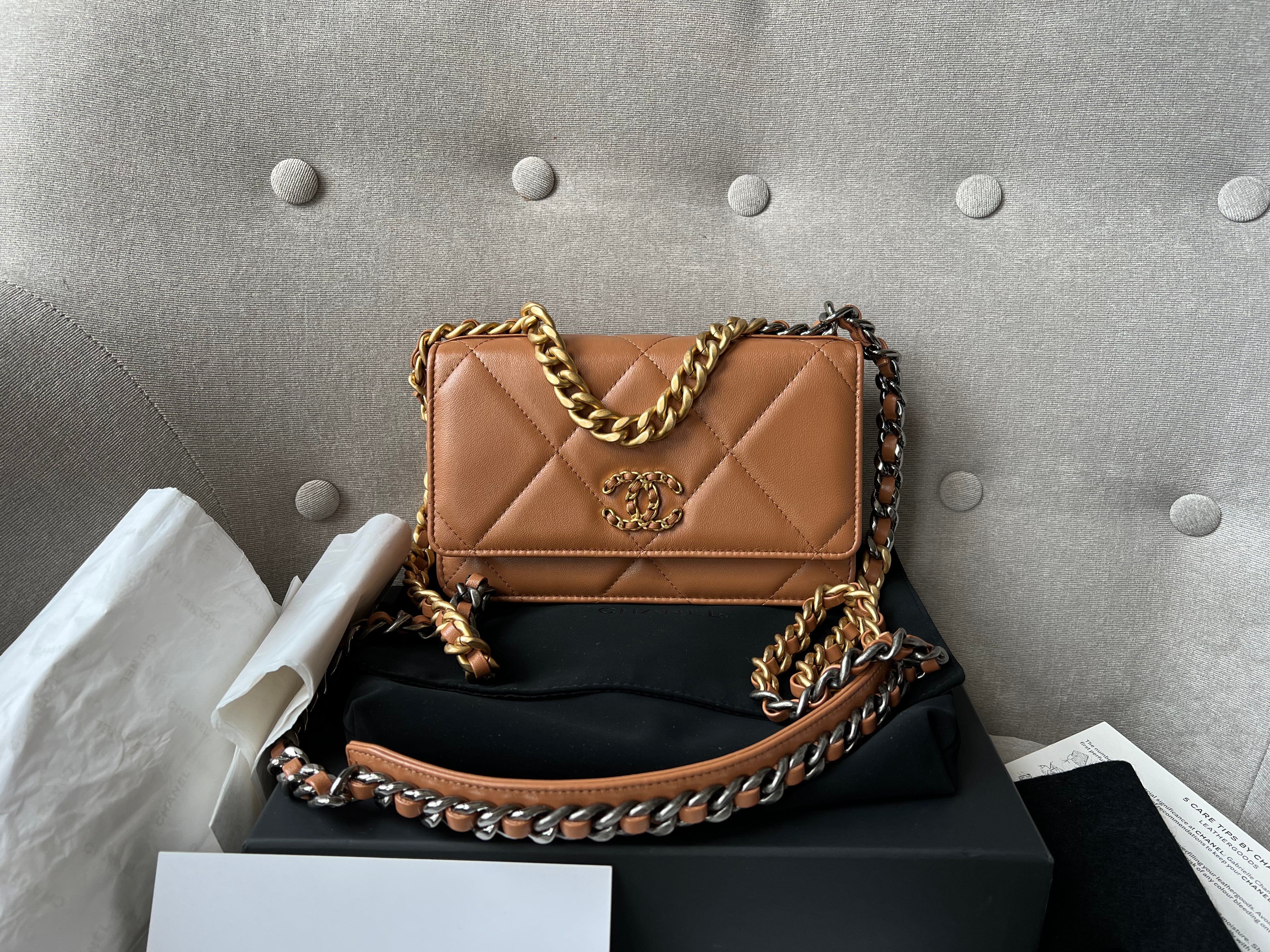 Chanel Caramel 19 Wallet on Chain
