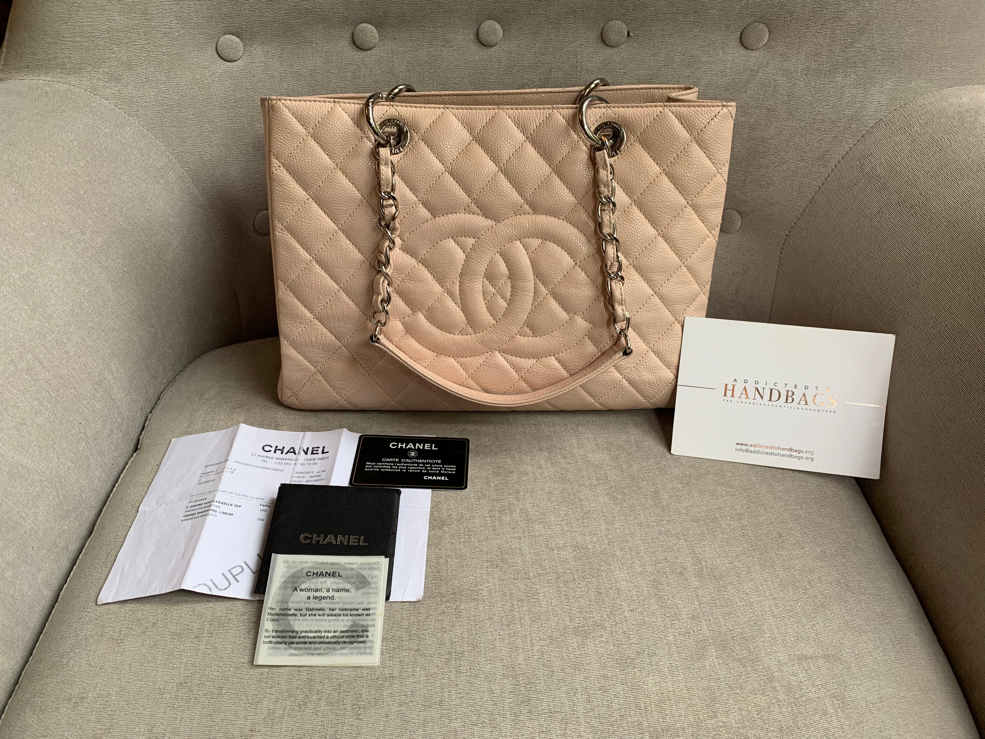 pink chanel gst tote