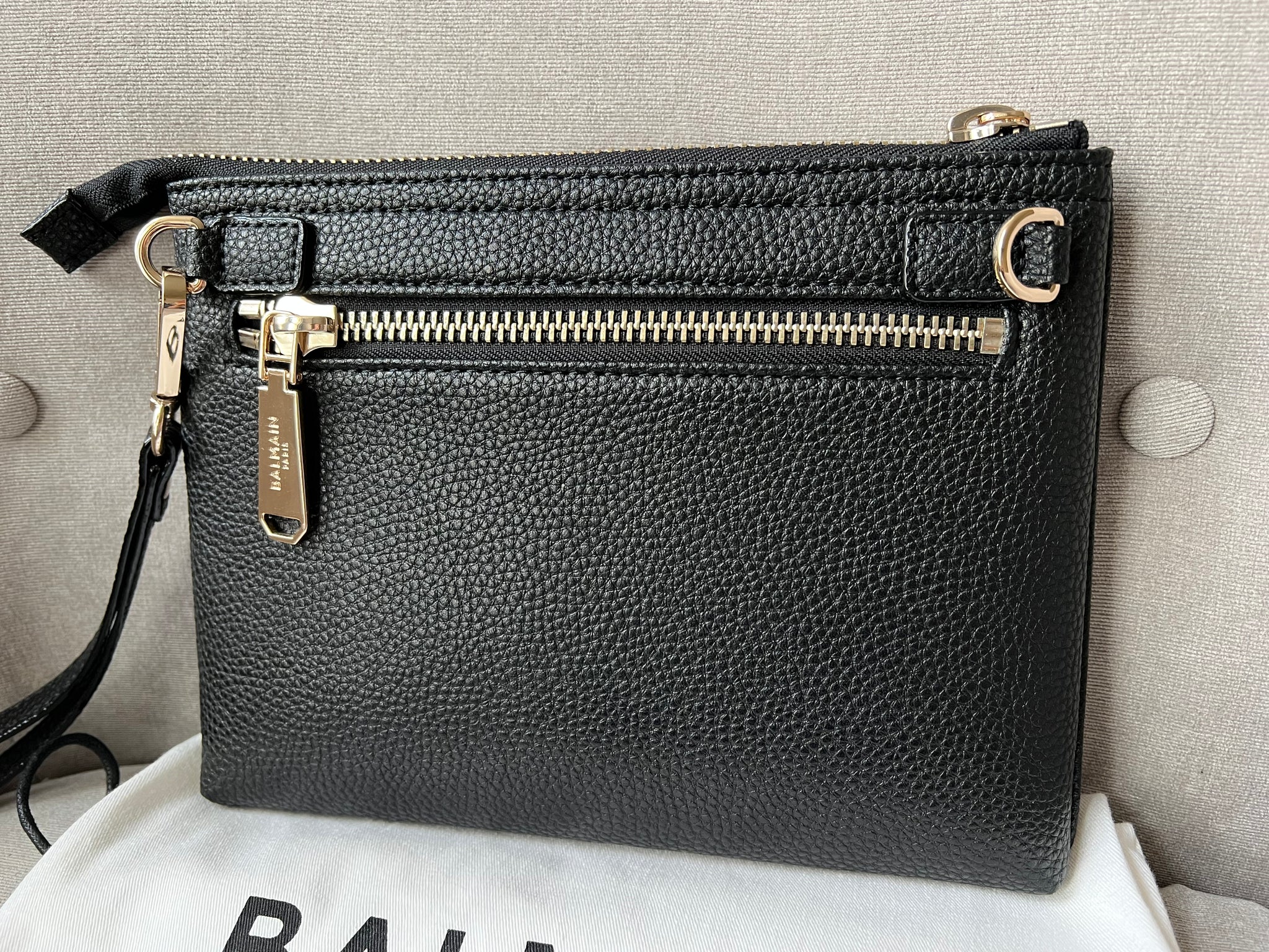 クラッチバッグ BALMAIN EN1LE596LAVE Clutches Bags.. Black Leather clutch bag Balmain | color Black | Gomez.pl/en
