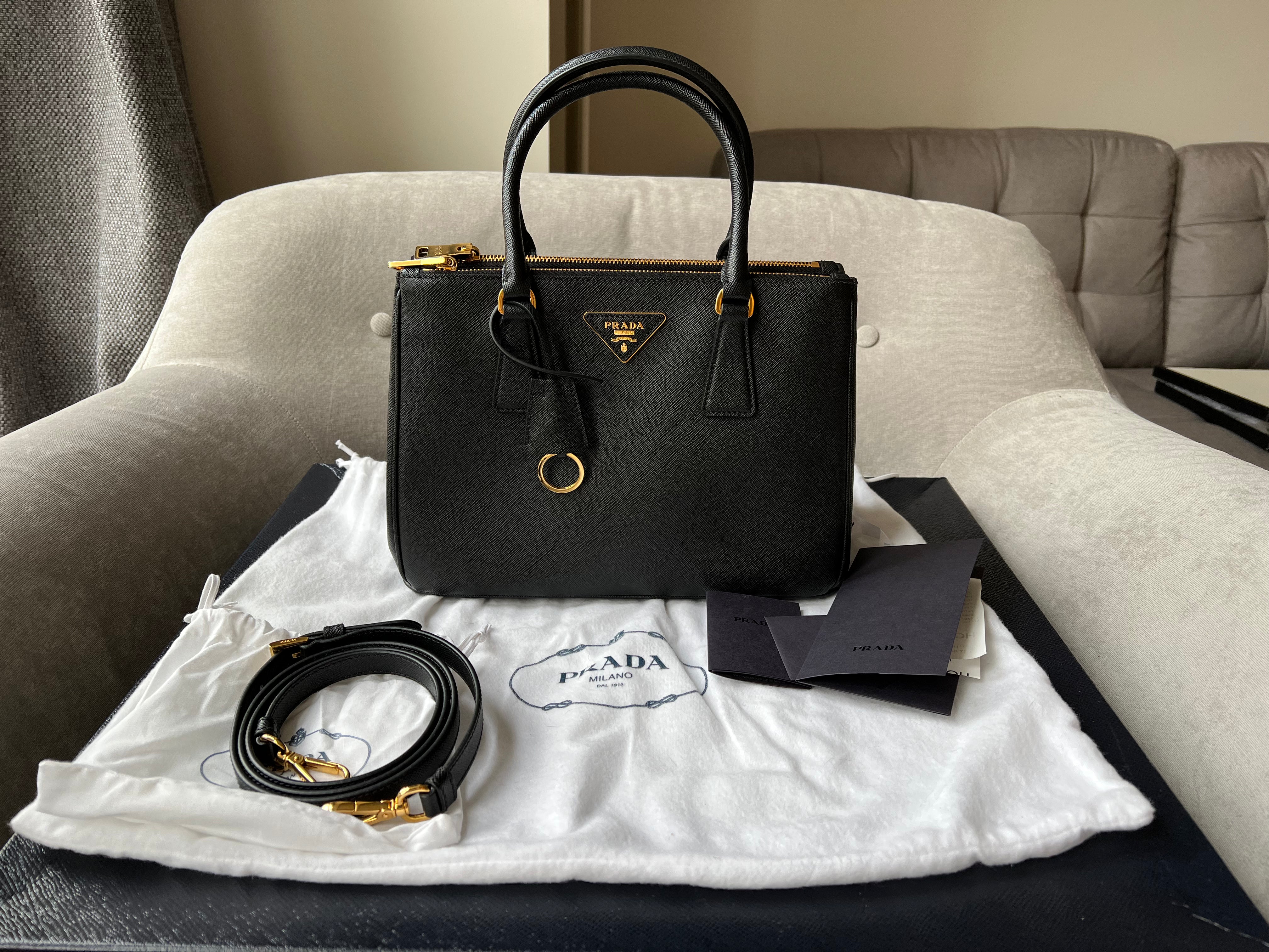 Prada Black Medium Galleria Saffiano Tote (RRP £3,100) – Addicted