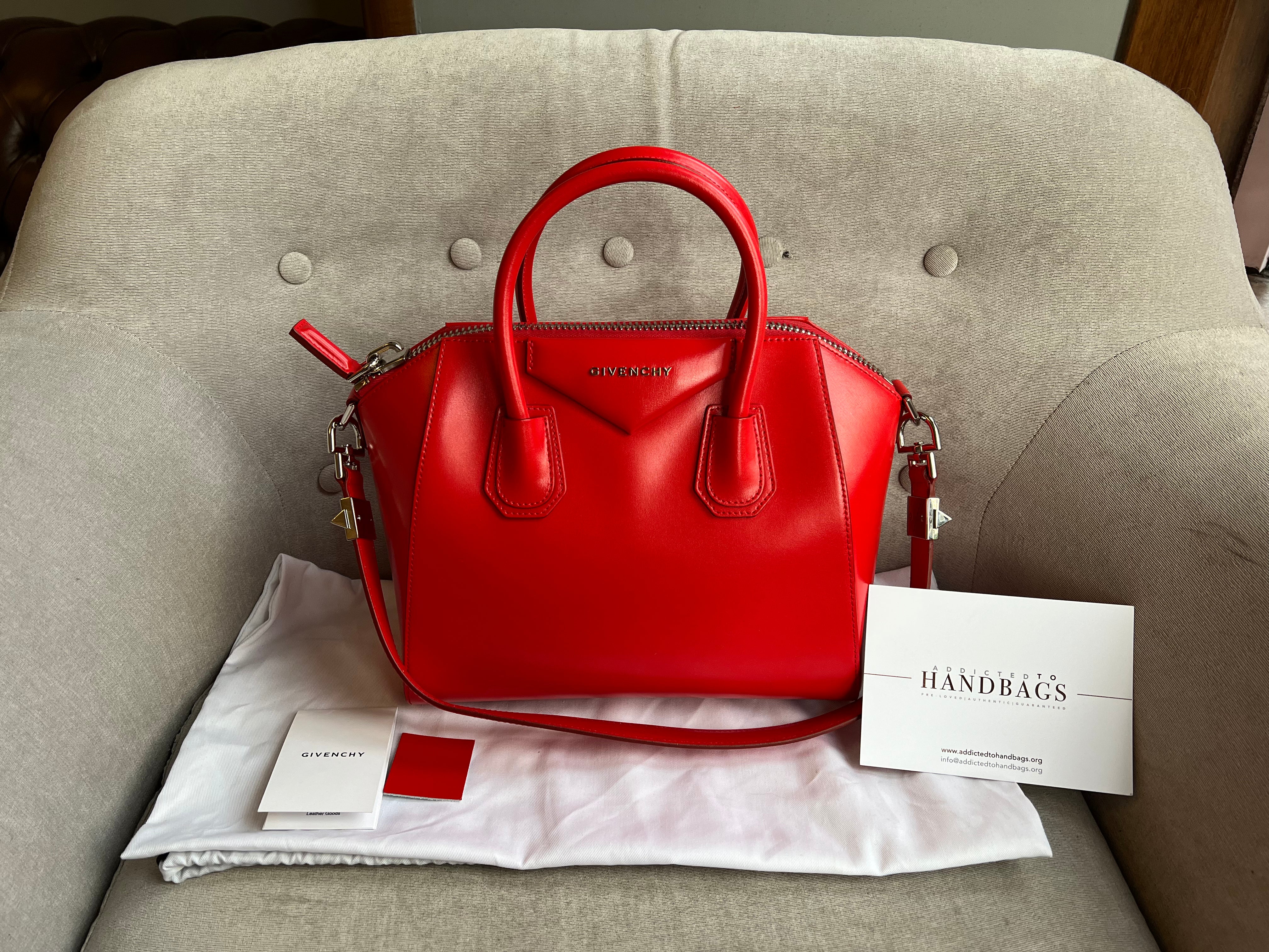 Givenchy Small Antigona Bag Red Smooth Leather (RRP £1,680) Addicted to Handbags