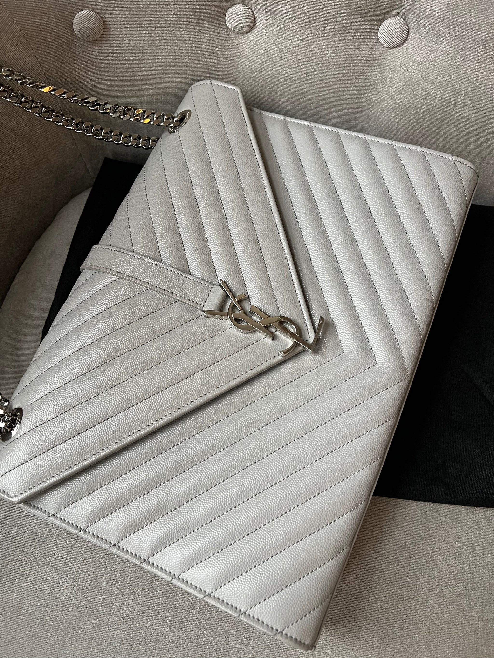 Grey envelope bag sale