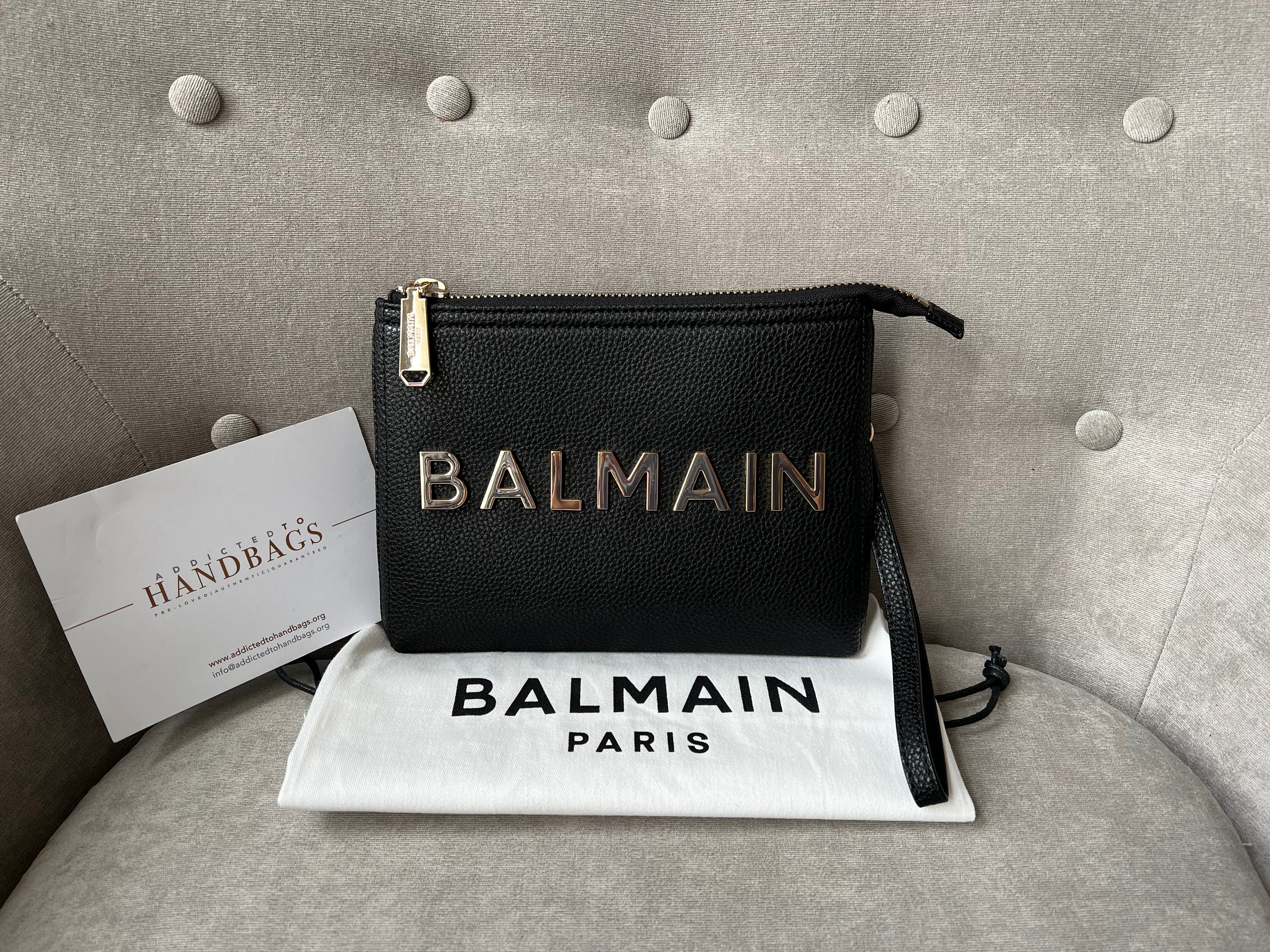 Shoulder Bag Balmain Purse Price Balmain Black Logo Pouch Clutch