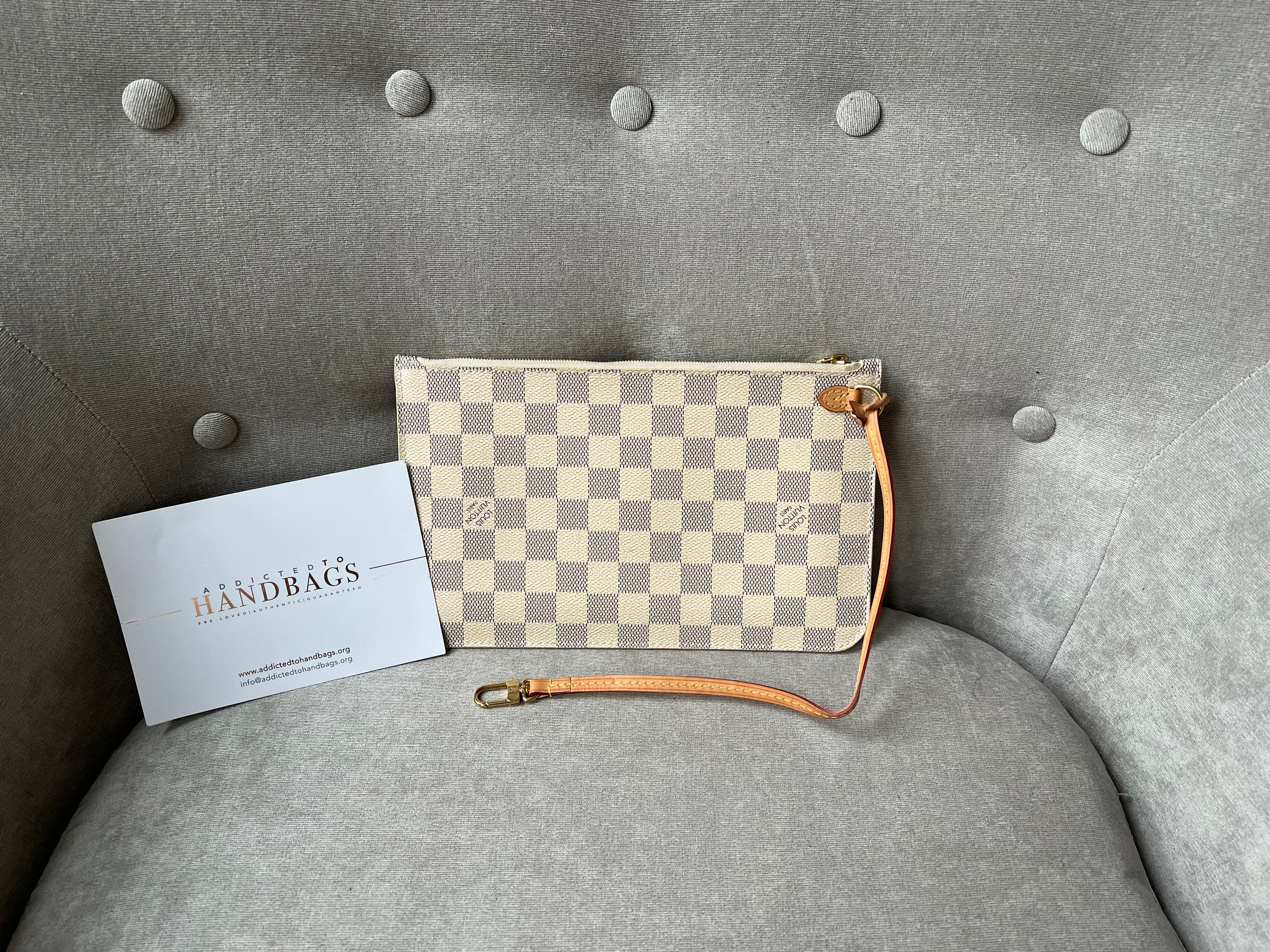 Louis Vuitton Pouch (from Neverfull MM) in Damier Azur – Addicted